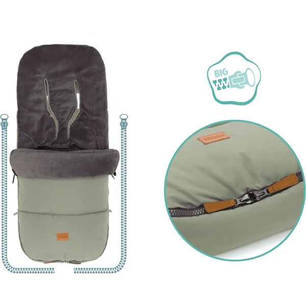 Footmuff Kinley (gray melange)