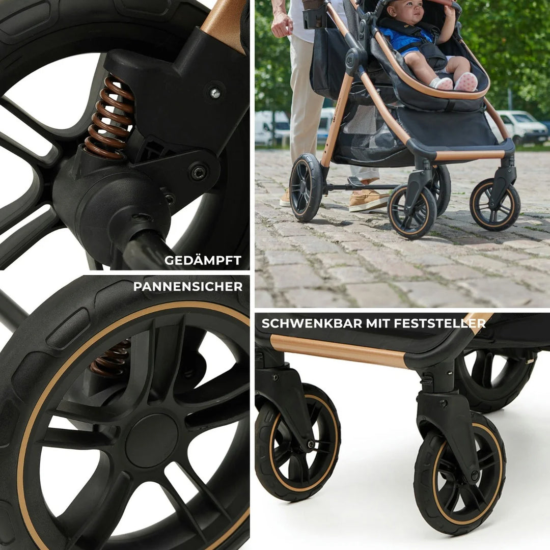 Kinderkraft combination set (black rosè)