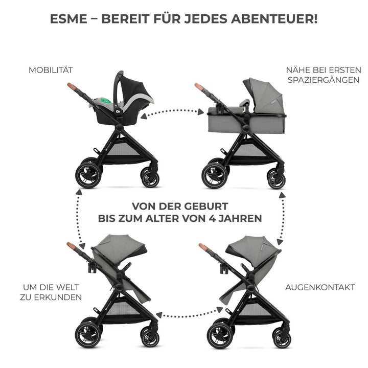 Kinderkraft combination set (black rosè)