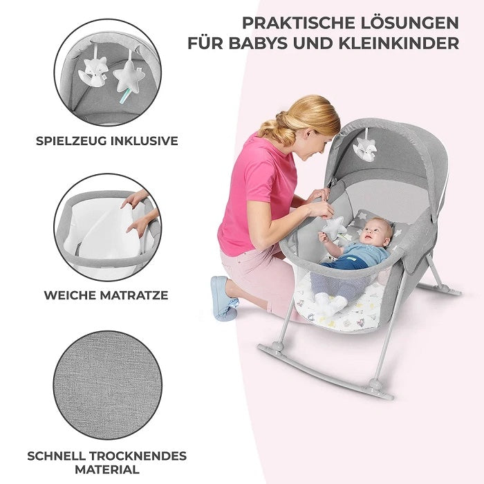 Babybett Lovi 3-in-1 (grey)