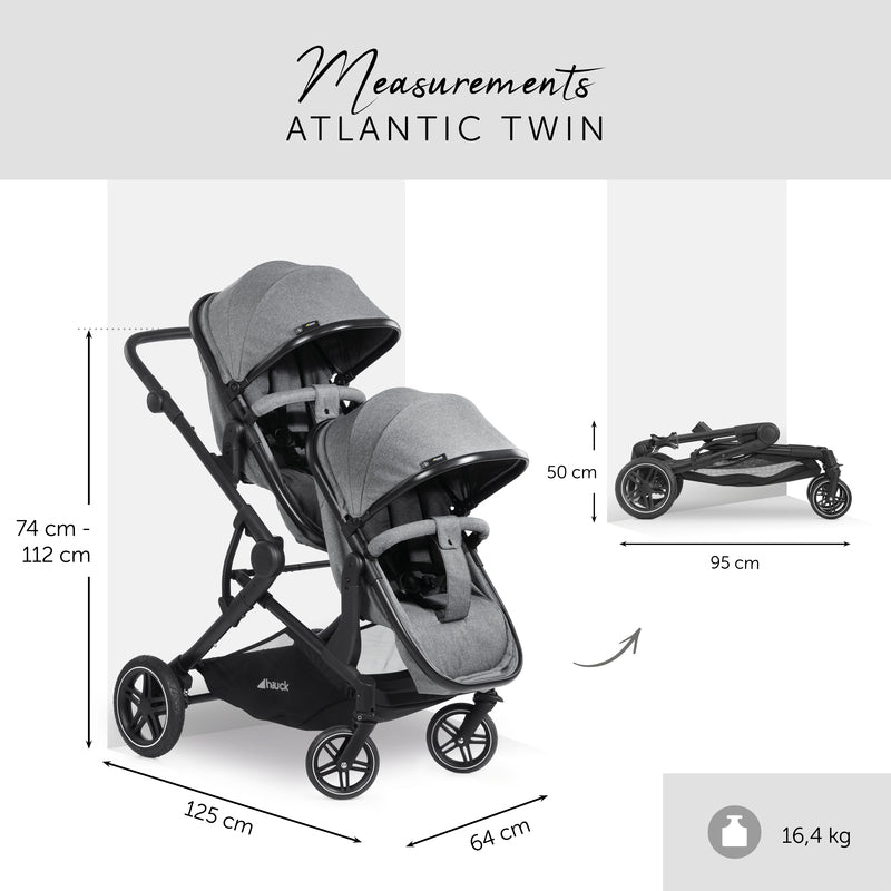 Hauck Atlantic Twin (grau melange)