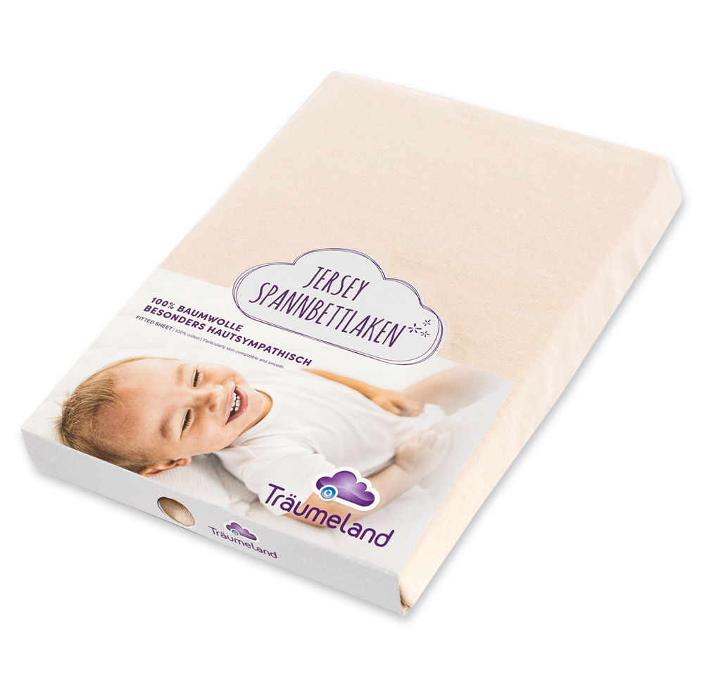 Spannleintuch Jersey beige (div. Größen)