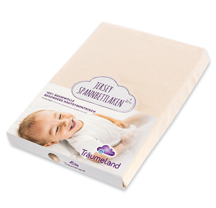 Spannleintuch Jersey beige (div. Größen)