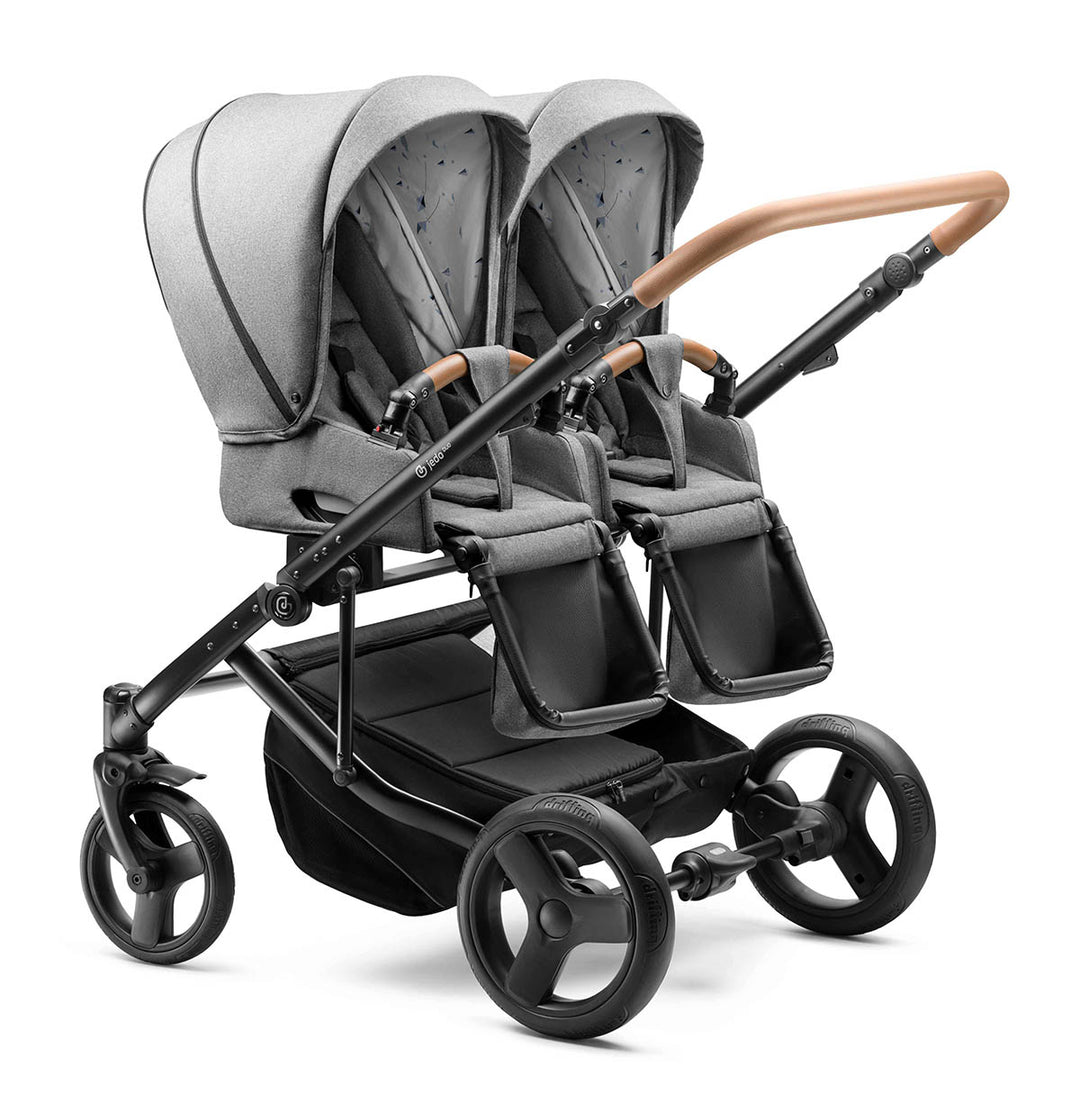 Jedo Duo Doppelkinderwagen (light grey)